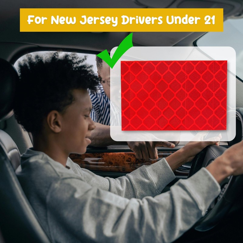 FRANIMO 1 Set Red Reflective Decals Required by New Jersey