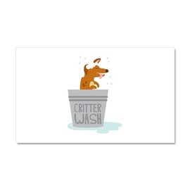 CafePress Critter Wash Car Magnet 20 X 12 Car Magnet, 20"x 12" Magnetic Door Display