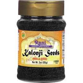 Rani Kalonji (Black Seed, Nigella Sativa, Black Cumin) Seeds 3oz (85g) PET Jar