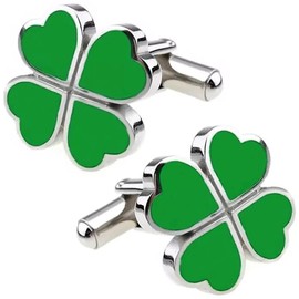 Thot Ra Mancuernillas Para Hombre De Trebol De Cuatro Hojas Suerte Mod. A-531