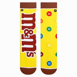 Odd Sox Peanut M&M Split Yellow Men's Crew Socks