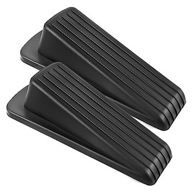 JZWBLILY Topes de puerta para la parte inferior de la puerta en el piso, cuña de tope de puerta de goma premium, topes de puerta apilables resistentes