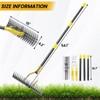 Thatch Rake 4.5FT Heavy Duty Metal Dethatcher Rake with Adjustable