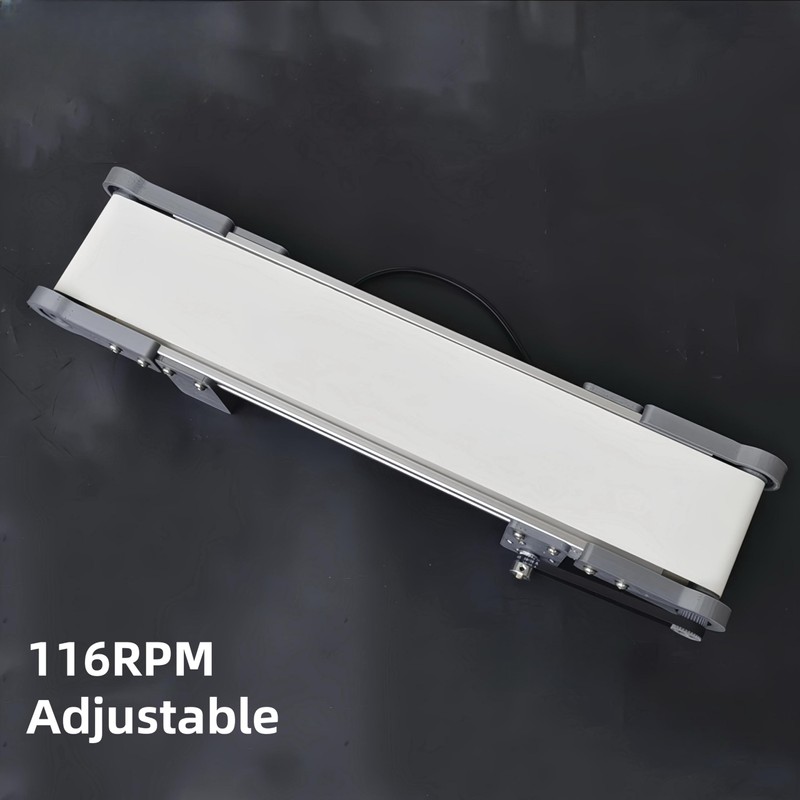 DC 12V Electric Desktop Conveyor Belt, 116RPM Adjustable Mini Conveyor