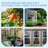Ouraqto Heart Bird Scare Discs Set 4PCS Bird for Outside