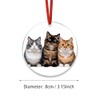 Generic Cat Christmas Tree Ornament - 3.15'' Diameter | Clear
