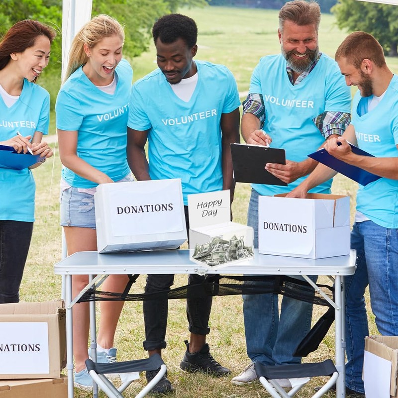 NICEWAT Acrylic Donation Box, Transparent Box Lockable, Storage Box, Transparent