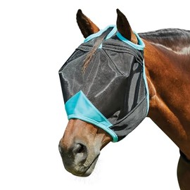 WeatherBeeta ComFiTec Deluxe Fine Mesh Mask, Black/Turquoise, Cob