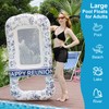 Meetinext Inflatable Pool Floats Lounger with Headrest, Pool Float Mat