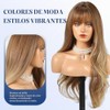 HAIRCUBE Peluca Larga Con Flequillo Rizada Y En Capas Para