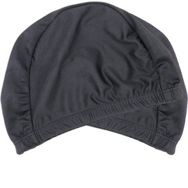 Qualtiy Yes QY 2Pack Superior Polyester Cloth Fabric Bathing Cap Swimming Caps Swimming Hats for Water Sports, Classic Pure Black Color