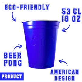 Generique - 20 blue US-style plastic cups