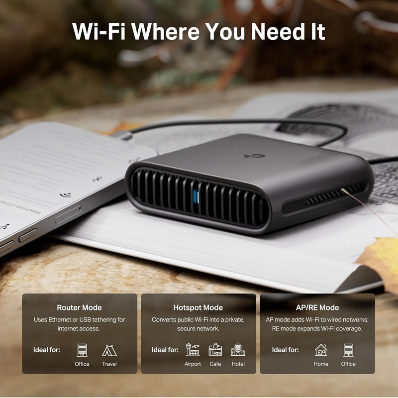 TP-Link Roam 6 AX3000 Dual-Band Wi-Fi 6 Travel Router –
