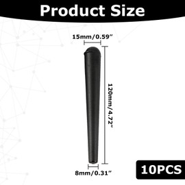 Joint Case, Pack of 10 Transport Sleeves, 120 mm Case Tube, Joint Case, Joint Box, Joint Storage, Joint Sleeves, Joint Sleeves, Joint Sleeves, Plastic Joint Covers, for Paper and Small Parts (Black)