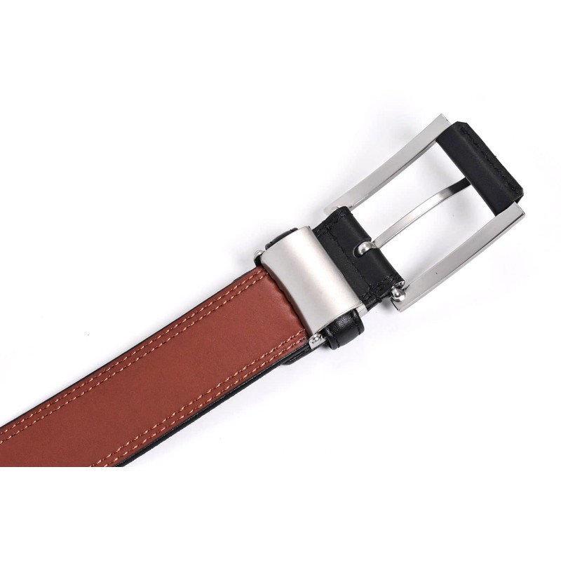 Lacoste LB67865 Men's Casual Belt, Cowhide Leather, Black