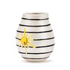 Demdaco - Jarrón Decorativo con diseño de Rayas Blancas y