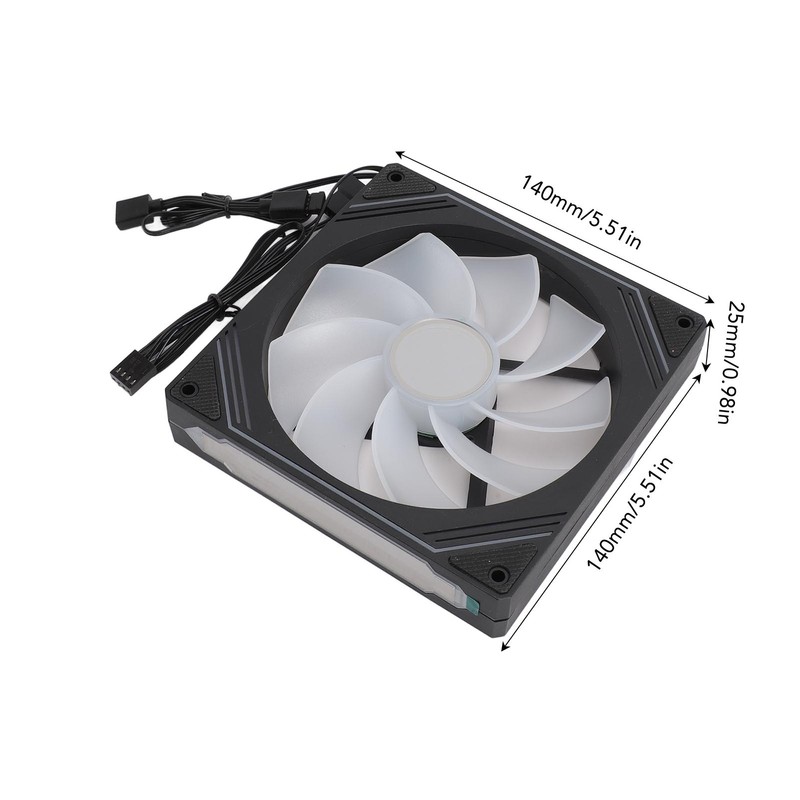 ARGB Chassis Fan 140x140x25mm Synchronized Light Quiet Heat Dissipation Cooling
