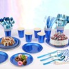 400PCS Paper Plates Set Disposable Party Dinnerware Includes Paper Plates,