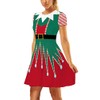Ainuno Womens Christmas Dress 2025 Elf Dress Costume Green Cute
