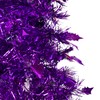 6' Purple Tinsel Pop-Up Artificial Christmas Tree Unlit