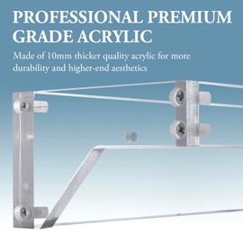 MyGift Premium 10mm Thick Clear Acrylic Hanging Shoe Storage Organizer Racks, Wall Mounted Space Saving Footwear Holder for Closet, Mudroom, Entryway, Set of 2 Holds 4 Pairs