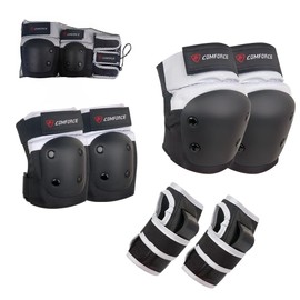 COMFORCE Kids Knee Pads Elbow Pads Wrist Guards 6 In 1 Protective Gear Set, Girls Boys Roller Skating Pads, Knee Elbow Wrist Pads for Rollerblading Riding Scooter Skating Skateboarding for Kids