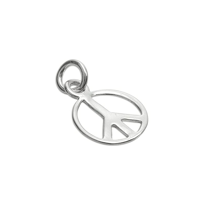 jewellerybox Sterling Silver Peace Symbol Charm