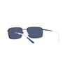 A|X ARMANI EXCHANGE Men's AX2044S Rectangular Sunglasses, Matte Blue/Dark Blue,