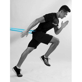 (Made in Malaysia)(Level 1 Light) 41" Sanctband Active Super Loop Band Latex, Exercise Chart Included Bands for Working Out Resistance Exercise Band Fitness Strength Training