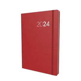Collins Legacy 2024 A5 Day to a Page Diary with Appointments, Business Planner and Organiser, January to December 2024, Daily Planner, Red, CL51.15-24