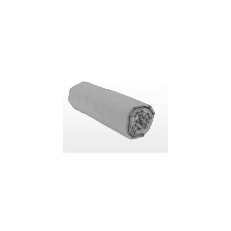 HOME LINGE PASSION, Light Grey Fitted Sheet 160 x 200