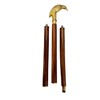 Cubical Collection Vintage Brass Handle Adjustable Wooden Walking Stick Walking