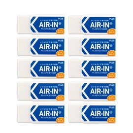 Plus ER-060AN 36-948 x 10 Eraser, Air In, More Easy, White, 0.5 oz (13 g), 10 Pieces
