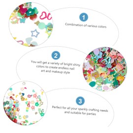 OHPHCALL 2packs Nail Rhinestones Confetti Sequins Glitter Nail Art Decor Manicure Accessories