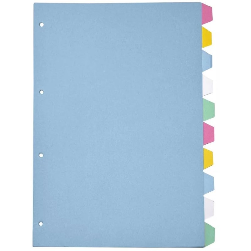 A4 Index Dividers 10 Part Subject Folder Cards Ring Binder