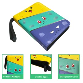 Card Binder 4 Pocket,Trading Card Binder with 400 Pockets,Double-Sided Storage Collection Book,50 Removable Sleeves,Trading Card Holder for Boys and Girls