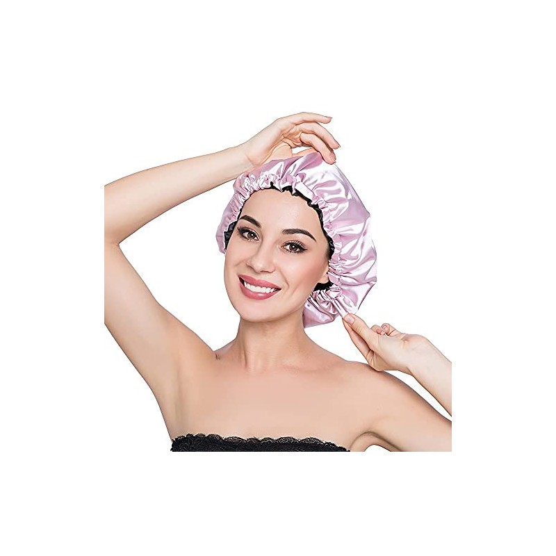 Stain Bonnet Silk Sleep Cap Adjustable Satin Cap for Night