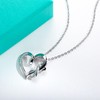 AnuClub Moissanite Pendant Heart Necklace D Color VVS1 925 Sterling