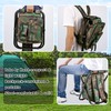 Kikerike Folding Stool Backpack Insulated Cooler Bag, Collapsible Camping Hunting