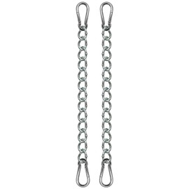 KLIFFHÄNGER Extension Chain for Hanging Chair, Hammock Chair and Hammock with Two Carabiners, Various Lengths (Chain 50 cm, Double Pack)
