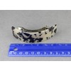 Black Beige barrette plastic marbled rectangle hair clip accessory 3.75