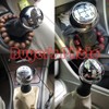 Gear Knob 5 Speed Gear Shift Knob Universal (White) (Silver)