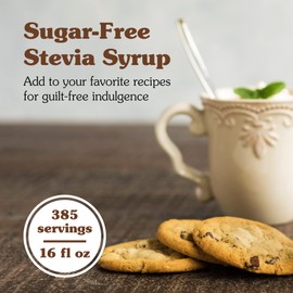 NuNaturals Stevia Syrup, Sugar-Free Sweetener, Plant-Based Sugar Substitute, Zero Calorie, Sugar-Free Syrup, Cocoa Mint, 16 oz