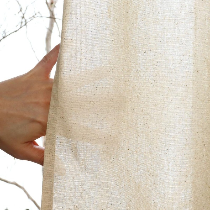 Sunnyday Fabric Tuck Room Divider Curtain Coton, Approx. Width 39.4