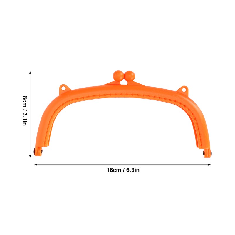 5Pcs Purse Frame Semicircle Candy Colors Curved Plastic DIY Bag