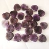 Lovionus89 Thumb worry stone, hand-carved heart-shaped polished healing crystal accents