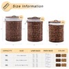 LGENHOOM Round Water Hyacinth Laundry Hamper with Lid Handwoven Wicker