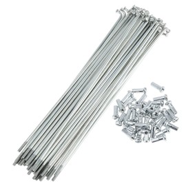 A ABSOPRO 36 Set 13G Bicycle Spokes 165mm Bike Wheel Spokes Galvanized Carbon Steel Silver Tone