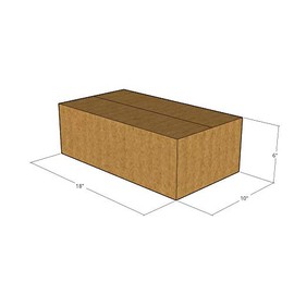 E1 Packaging 18" x 10" x 6" Corrugated Boxes 32 ECT (Pack of 10-18x10x6) | Quality moving boxes. Great for shipping boxes for Business, office or home.