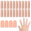 Copeflap 指サポーター 指サック 指先 シリコン 保護キャップ プロテクター 20個セット (肌色)